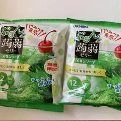 オリヒロ メロンソーダ味　ぷるんと蒟蒻ゼリー2袋セット