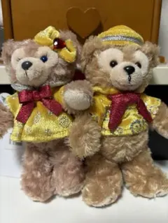 ダッフィーとシェリーメイ ぬいぐるみ 2体セット 約20cm