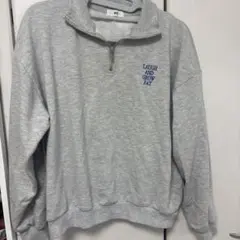 グレー ハーフジップ トレーナー WEGO