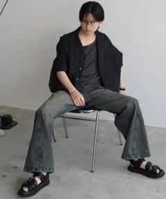 WYM VINTAGE WASHED CURVED DENIM (M)