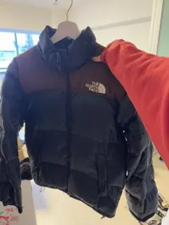 THE NORTH FACE ダウンジャケット ヌプシ黒/茶色