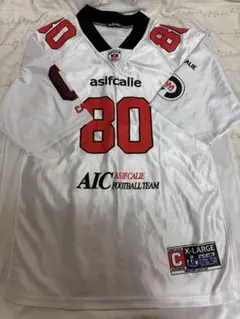 ASIFCALIE フットボールシャツ ホワイト 80番