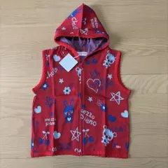 mezzo piano 赤 フード付き ベスト L