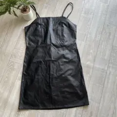 WEGO☆レザーワンピ☆黒のサムネイル