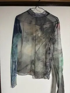 【未使用に近い】ニュアンスガラシアートップス hare ハレ