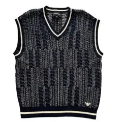 EMPORIO ARMANI エンポリオ アルマーニ ニットベスト 紺 ニット