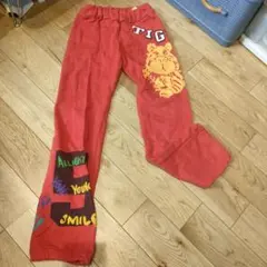 GOTHAM　赤いトラ柄のキッズパンツ