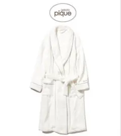 ホワイト バスローブ　ジェラートピケ