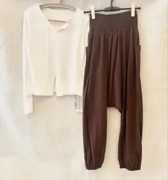 ヨガウェア　サムエルパンツ　アラジンパンツ　長袖Lサイズ トップス