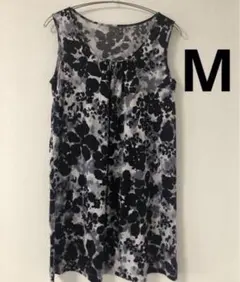 【コムサデモード】花柄　迷彩　カムフラージュ　タンクトップ　チュニック