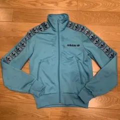 adidas 水色 ジップアップジャケット　XS