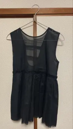 anuke Sheer Peplum Tops ペプラム　ブラックのサムネイル