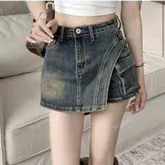 新品未使用shein デニムキュロット　デニムパンツ