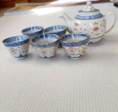 中国茶器セット 陶器 急須と茶碗5個