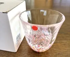 津軽びいどろ 桜模様 ガラスコップ