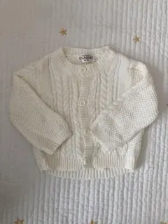 ケーブル編み ニットカーディガン