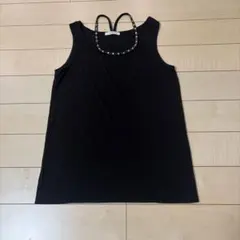 avail basic ビジュー付き タンクトップ ブラックのサムネイル
