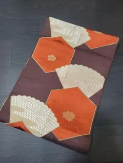 名古屋帯 六通柄　ブラウン系　帯　おしゃれ　上品　高級　お茶会