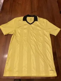 イエロー ストライプ サッカー審判服　サイズS