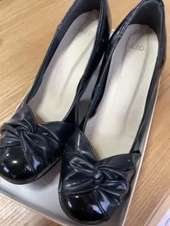 REZOY リゾイ　パンプス　リボン風　黒