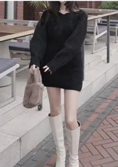 GRL 2Wayニットミニワンピース　an1724