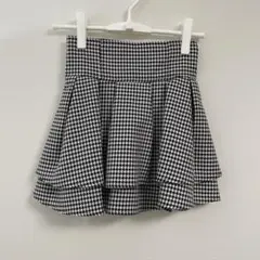 GRL インパン裏地付き千鳥柄フレアミニスカート Ｓ gm773