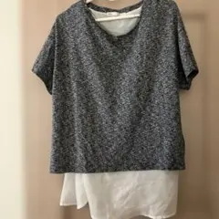 ikka 半袖Tシャツ L グレー/ホワイトのサムネイル