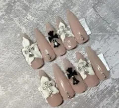 ネイルチップ ウィッシュコア シズニルック y2k クロスネイル 十字架 花