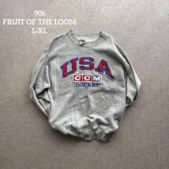 90s USA製 フルーツオブザルーム スウェット USA CCM XL相当