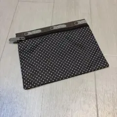 LeSportsac ドット柄ポーチ ブラウン