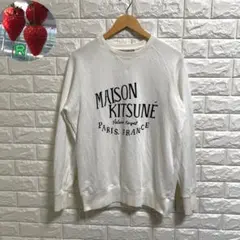 良品✨メゾンキツネ✨トレーナー スウェット ラグランスリーブ 白 Sのサムネイル