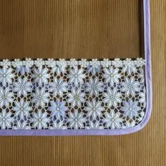 つばめ様専用 ランドセルカバー☆フラワーレース (薄紫色)