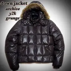 高*生様 00s y2k archive down Jacket 光沢 短丈 肉