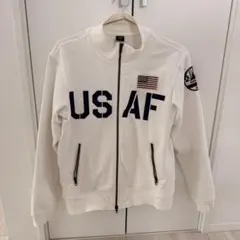 AVIREX USAF ホワイト スウェットジャケット L