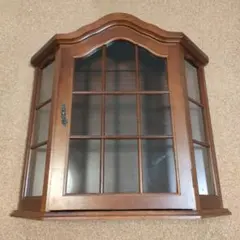 【直接お渡し可】木製 キャビネット アンティーク 飾り棚 壁掛け