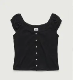 haag a ruffle blouse black - メルカリ