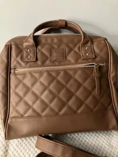 アネロ　キルティングボストン　ショルダー2wayバッグ　ブラウン