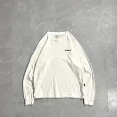 AVIREX USA ロンt 長袖tシャツ 古着 ホワイト ワンポイントロゴ Lのサムネイル