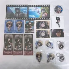 進撃の巨人 プリンスホテル イケプリ アクリルスタンド 缶バッジ 特典 ミカサ