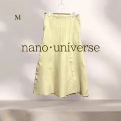 ナノユニバース スカート ウール フェミニン フレア ガーリー 上品 綺麗め M