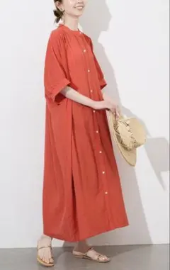 SLOBE IENA スローブイエナ リネンワンピース ピンク シャツワンピース