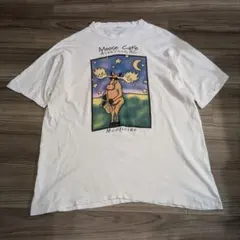 90s　USA製　シングルステッチ　MOOSE CAFE　企業物　アートTシャツ