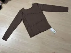 新品リブメロー切り替えカットソー