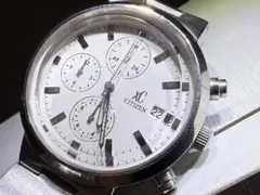 CITIZEN XC クロノグラフ 腕時計 白文字盤