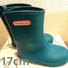 即購入可★17cm/美品！キッズ長靴・ターコイズブルー
