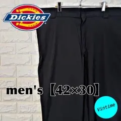 y2【Dickies】刺繍ロゴ ワークパンツ【メンズ42×30】チャコール