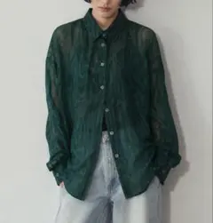 sheer shirt 古着のサムネイル