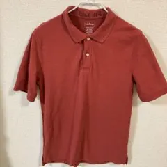 L.L.Bean エルエルビーン 半袖 ポロシャツ M赤茶 レンガ色 無地 古着のサムネイル