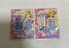 アイカツ！アンコール 第1弾 レア アイスブルーフリルコーデ トップス&シューズ