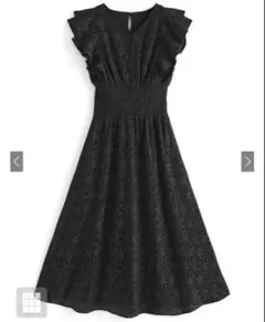 フラワーレースフリルスリーブワンピース　ey008